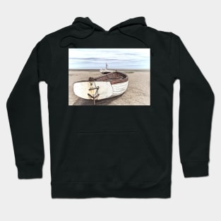 Boats On a Shingle Beach Hoodie